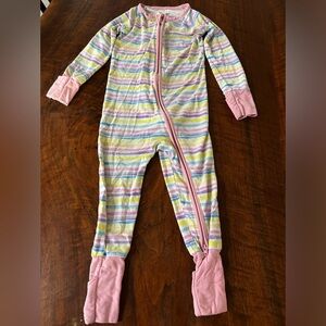 Little Sleepies striped zippy 12-18 months